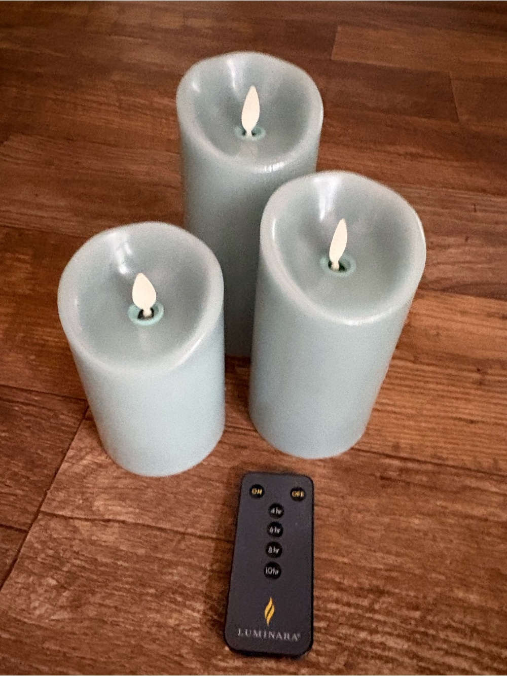 EUC Set of 3 Luminaire Candles w Remote